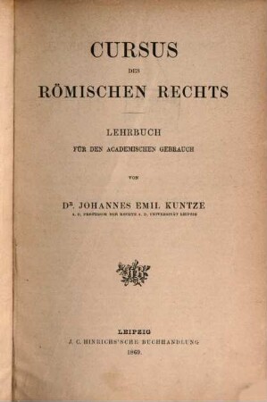 Institutionen und Geschichte des römischen Rechts. 1