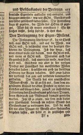 455-477, Von Verleugnung des Eigen-Willens.