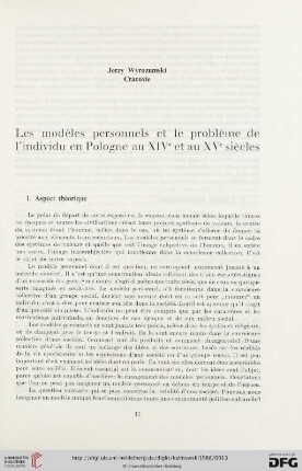 Les modèles personnels et le problème de l'individu en Pologne au XIVe et au XVe siècles