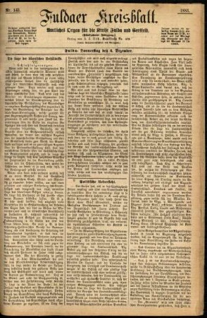 Ausgabe vom Donnerstag, den 06. Dezember 1883.
