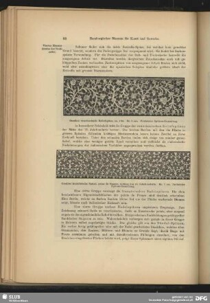 Genähte venetianische Reliefspitze