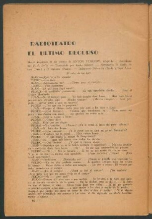 El último recurso : Radioteatro