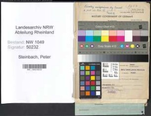 Entnazifizierung Peter Steinbach , geb. 09.04.1893 (Notar)