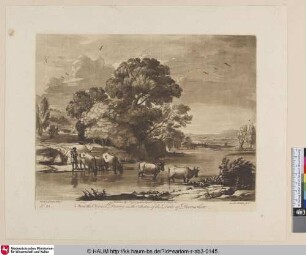 [Landschaft mit Kuhherde]