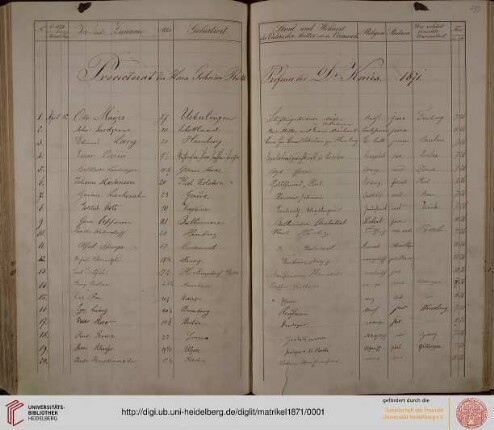 Sommer-Semester 1871