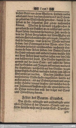 Fehler des Bauren-Standes