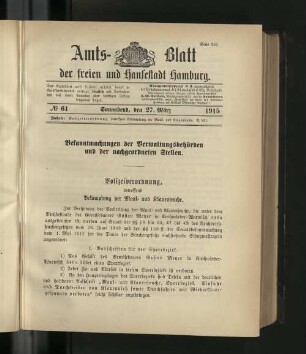 No. 61, 27. März 1915