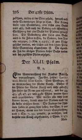 Der XLII. Psalm.