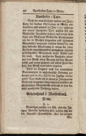 Apotheker-Taxe. - Arzt s. Medici.
