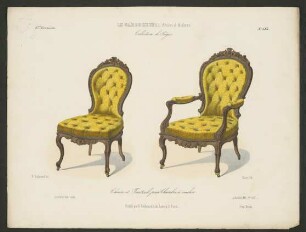 "Chaise et Fauteuil pour Chambre á coucher", aus: Le Garde-meuble