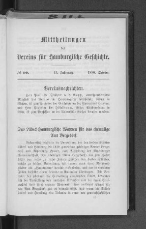 Das Lübeck=Hamburgische Wappen für das ehemalige Amt Bergedorf.