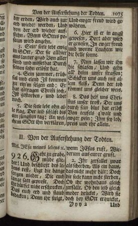 II. Von der Auferstehung der Todten.