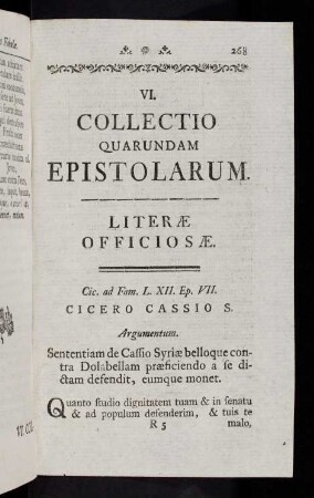 265-268, Literae Officiosae