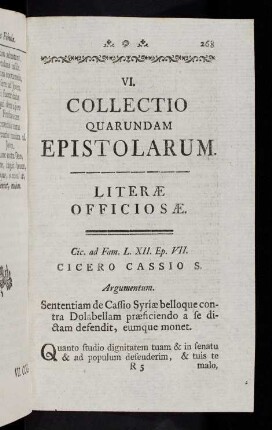 265-268, Literae Officiosae