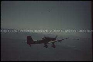 Junkers JU 87 über Gebirgslandschaft