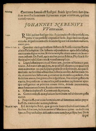 Johannes Nebenius Wetteranus.