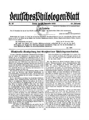 Machtvolle Kundgebung des Großberliner Philologenverbandes