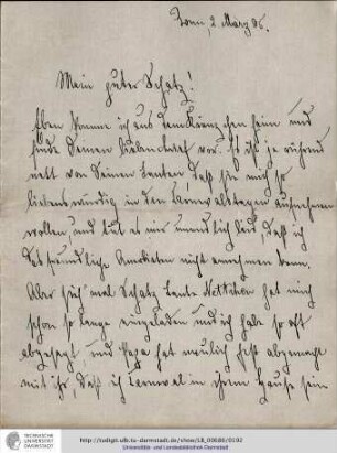 Brief vom 02.03.1905