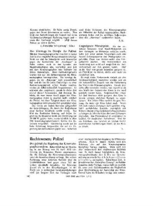 Rechtswesen; Polizei