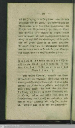Topographische Eintheilung von Chemnitz in die Stadt und Vorstädte, in die Amtsvorstadt Nicolaigasse und das Schloß Chemnitz