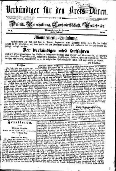 Titelseite einer Zeitung