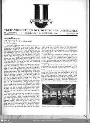 Ausstellung und was man dabei beachten muß
