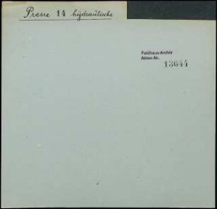 Presse, hydraulische