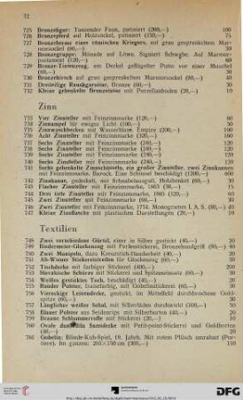 Zinn (Nr. 733-747)