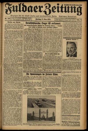 Ausgabe vom Freitag, den 13. November 1931.