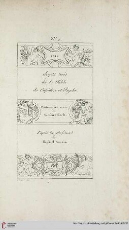 Planches: Sujets tirés de la Table de Cupidon et Psyche