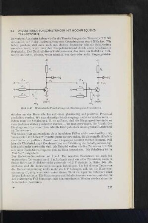 8.5 Widerstands-Torschaltungen mit Hochfrequenz-Transistoren