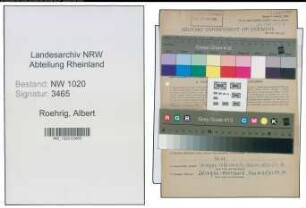 Entnazifizierung Albert Roehrig , geb. 30.10.1889 (Postassistent)