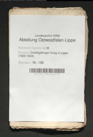 Kriegslasten des Amtes Schwalenberg