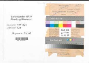 Entnazifizierung Rudolf Hopmann , geb. 03.12.1889 (Fabrikant)