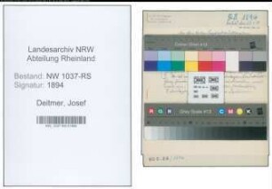 Entnazifizierung Josef Deitmer , geb. 00.00.0000 (Lehrer)