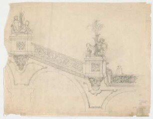 Thiersch, Friedrich von; München; Justizpalast - Treppengeländer (Ansicht)