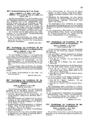 Genehmigung von Lernbüchern für den Erdkundeunterricht an Hauptschulen : [Erziehung] ; [Für das Reich] ; [Amtliche Erlasse] ; [Amtlicher Teil]
