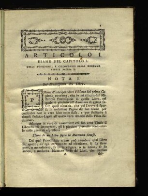 Articolo I.