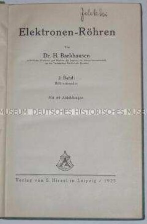 Fachbuch über Elektronenröhren