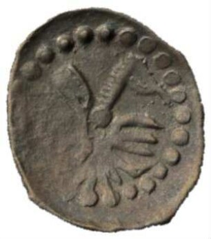 Fundmünze, Pfennig (Schüsselpfennig), Anfang des 17. Jh.