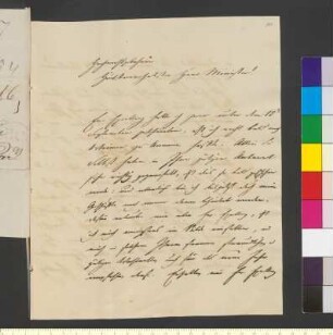 Brief von Herder, Siegmund August Wolfgang von an Goethe, Johann Wolfgang von