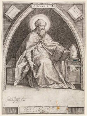 2 Bl. aus Folge: "Kirchenväter" Hl. Augustin