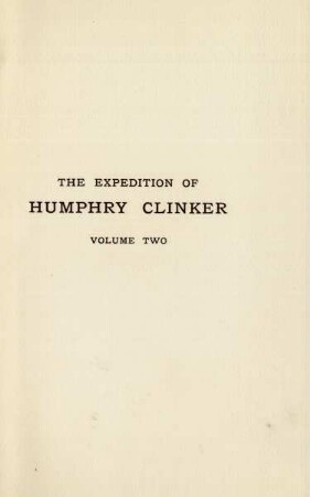 The expedition of Humphry Clinker. Volume two