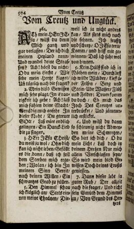 Vom Creutz und Unglück.