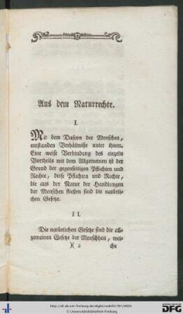 Säze aus den sämmtlichen Theilen der Rechtswissenschaften.