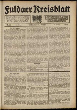 Ausgabe vom Freitag, den 26. Januar 1912.