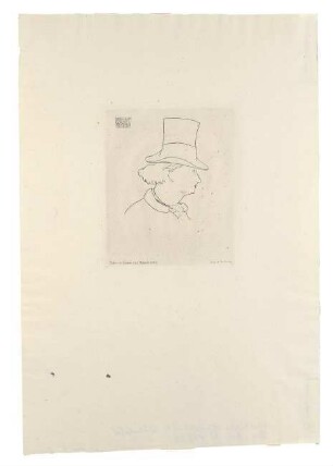 Bildnis Charles Baudelaire im Profil