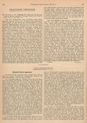 435-436 [Rezension] March, Hans, Kernfragen des Lebens