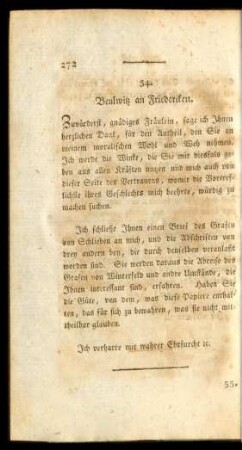 54. Beulwitz an Friederiken.