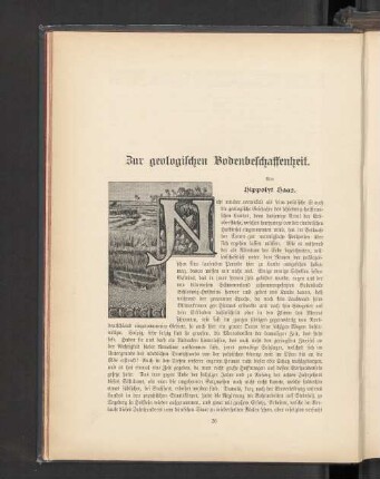 Zur geologischen Bodenbeschaffenheit.
